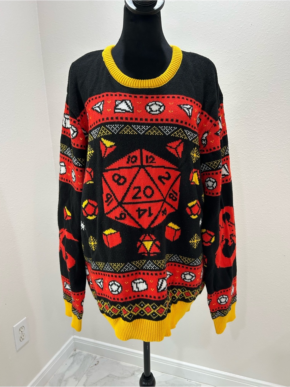 Geeknet Dungeons & Dragons Christmas Pullover Sweater, Size 2X